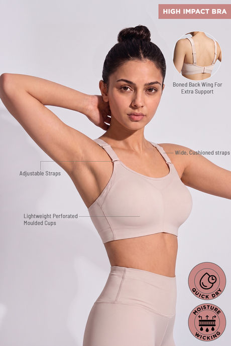 Zelocity High Impact Quick Dry Sports Bra - Moon Light — image 7